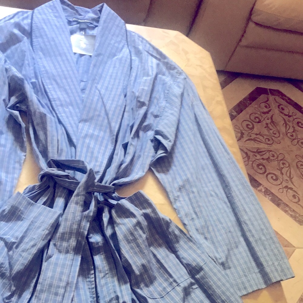 POLO RALPH LAUREN MENS ROBES L/XL P232 4Y BL/W/B - Picture 6 of 12